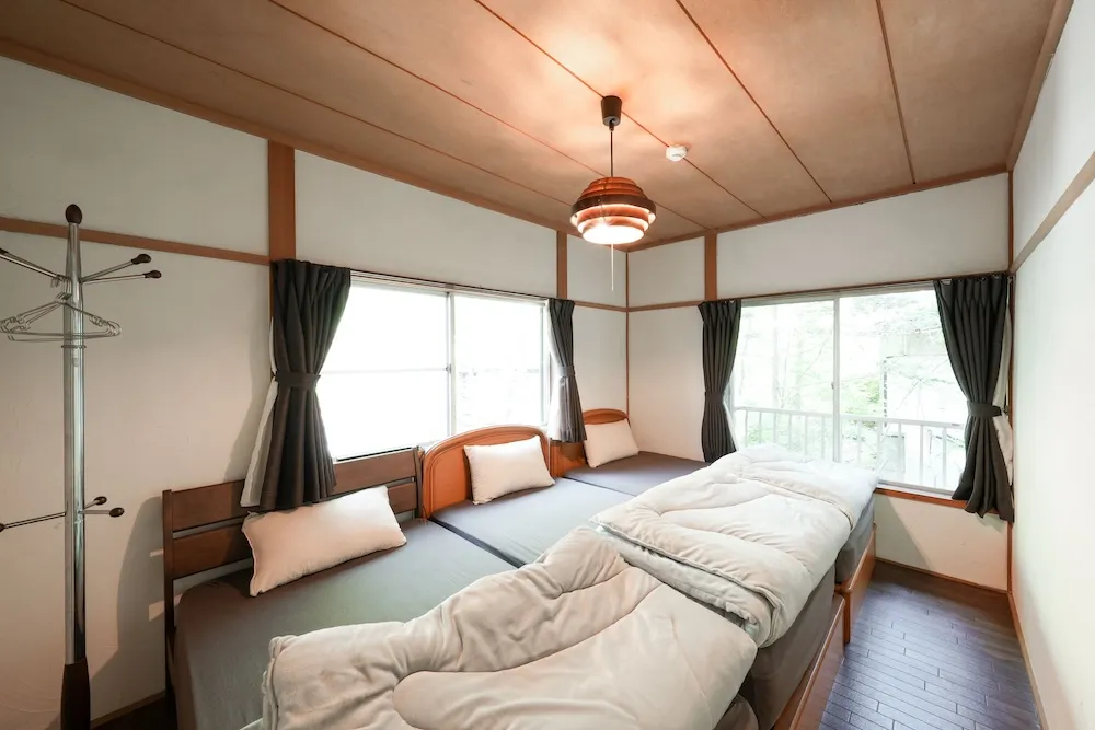 コテージの寝室
