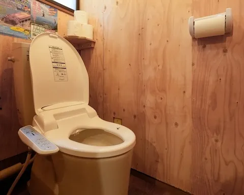 コテージのトイレ