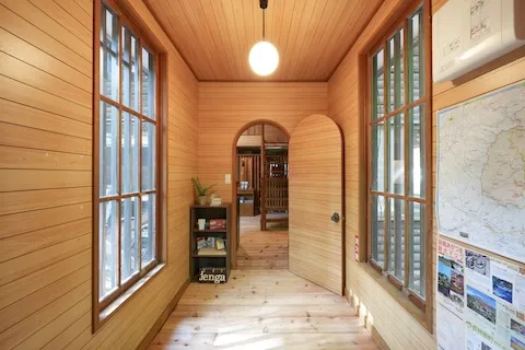 コテージの玄関