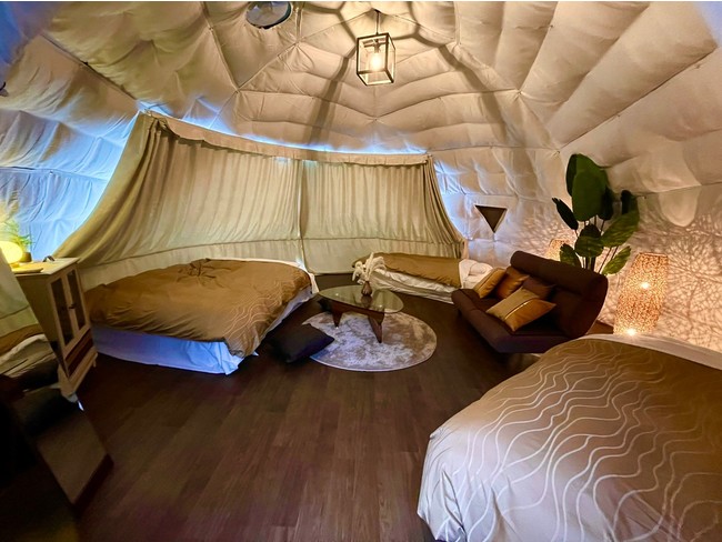 グランクラッセ軽井沢のドームテント内装